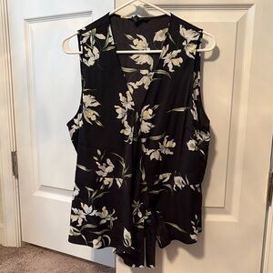 Banana Republic Black Floral Blouse